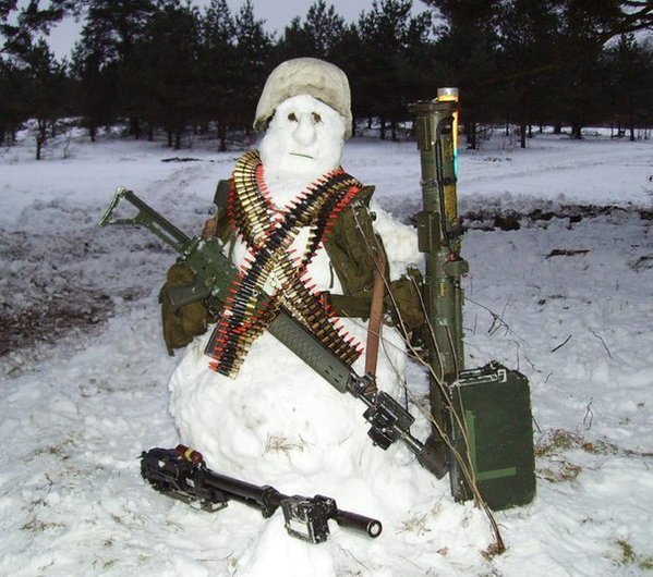 Bald. Die Schneemänner in Donezk