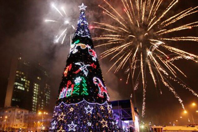 Der Donezker Weinachtsbaum